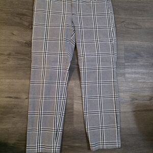 Banana Republic Black and White Plaid Pants